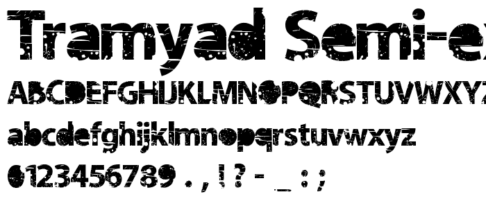 tramyad Semi-expanded Bold font
